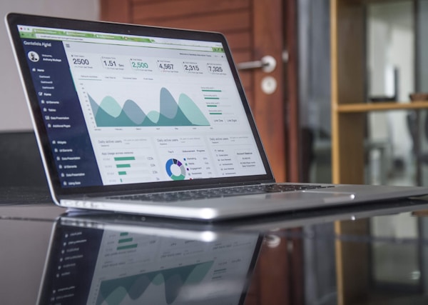 Fintech marketing team reviewing digital advertising performance on analytics screens